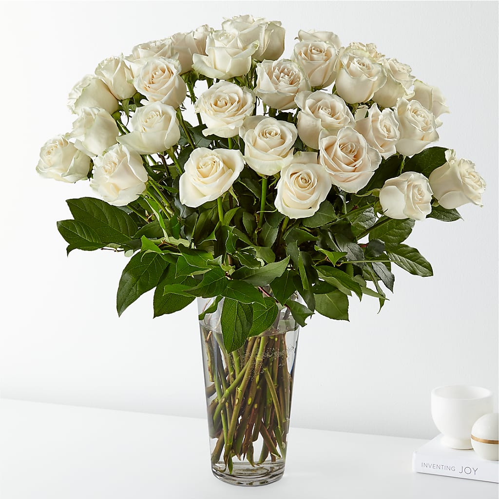 Long Stem White Rose Bouquet – Frankstown Garden, Pittsburgh PA