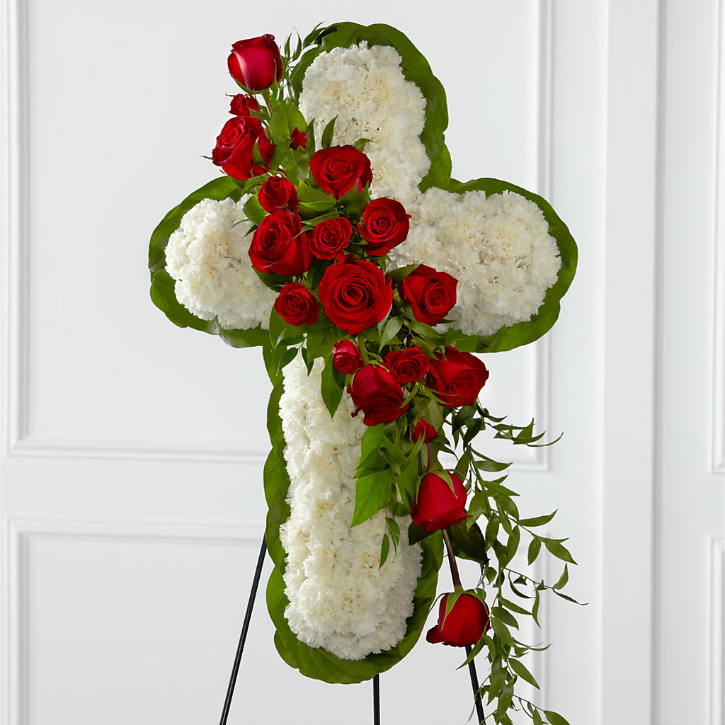 Floral Cross Easel – Frankstown Garden, Pittsburgh PA