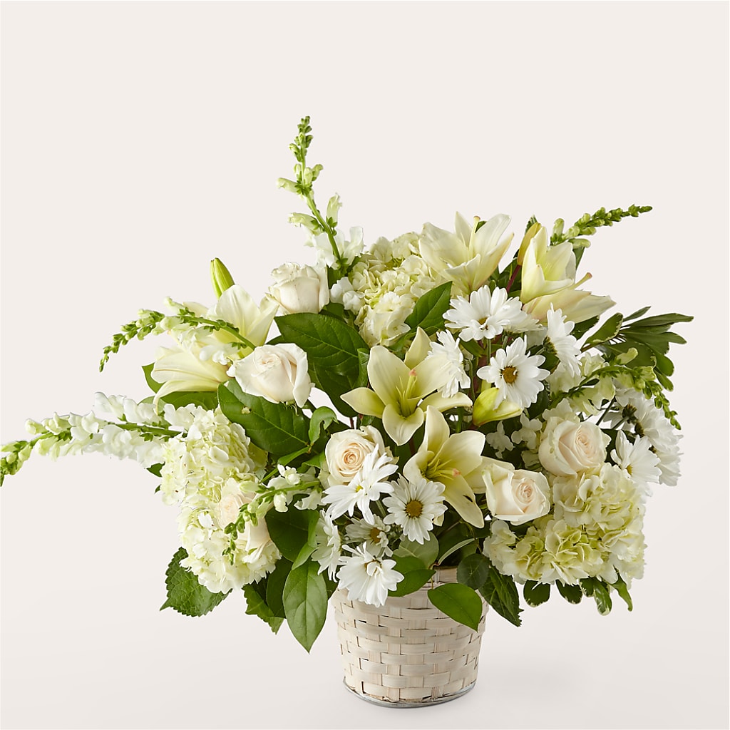 Ivory Elegance Floral Basket – Frankstown Garden, Pittsburgh PA