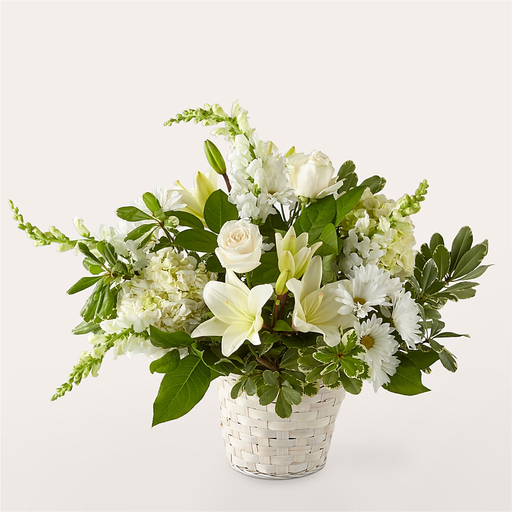 Ivory Elegance Floral Basket – Frankstown Garden, Pittsburgh PA