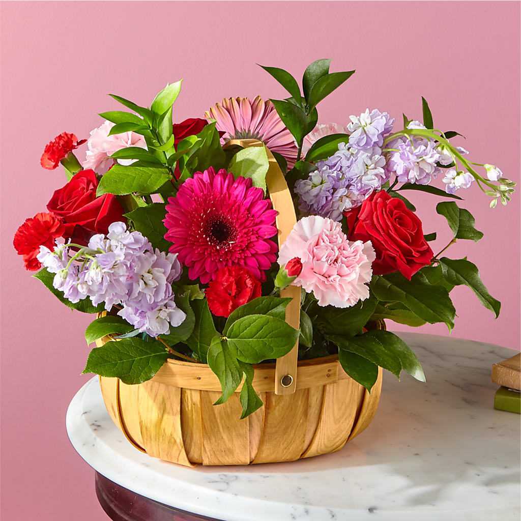 Pink Picnic Basket – Frankstown Garden, Pittsburgh PA