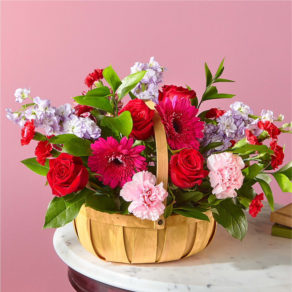 Pink Picnic Basket – Frankstown Garden, Pittsburgh PA