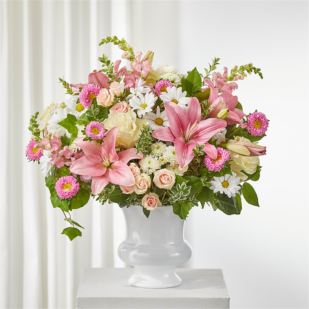 Empathetic Blooms Urn Arrangement – Frankstown Garden, Pittsburgh PA