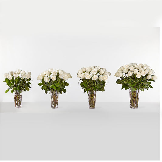 Long Stem White Rose Bouquet –  Frankstown Garden, Pittsburgh PA