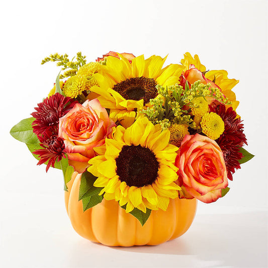 Golden Gourd Pumpkin Bouquet –  Frankstown Garden, Pittsburgh PA