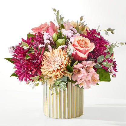 Berry Cobbler Bouquet with Ivory Vase –  Frankstown Garden, Pittsburgh PA
