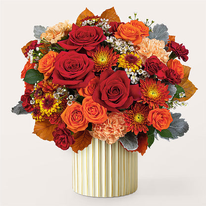 Merlot Bouquet with Ivory Vase –  Frankstown Garden, Pittsburgh PA