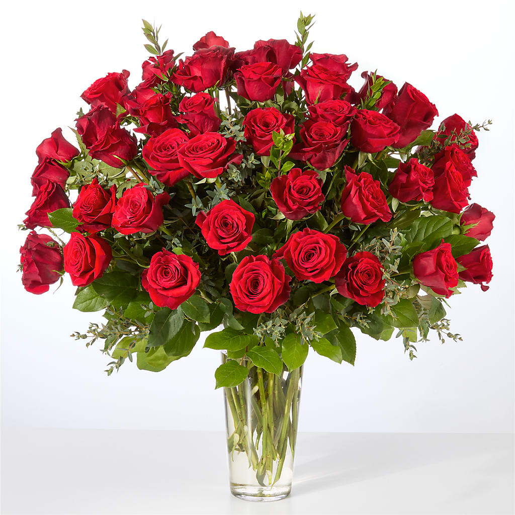 Forever Yours Fifty Stem Red Rose Bouquet –  Frankstown Garden, Pittsburgh PA
