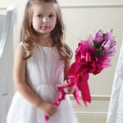 Sparkle Pink Flower Girl Bouquet –  Frankstown Garden, Pittsburgh PA